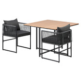 Living Fusion 2 Seater Allegra Outdoor Dining Table &amp; Chair Set