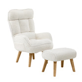 Living Fusion 2 Piece Bonny Upholstered Recliner Armchair &amp; Footstool Set