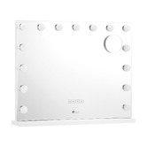 Living Fusion Fava Steel LED Mirror with Bluetooth