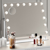 Living Fusion 62cm Amar Steel LED Mirror with Bluetooth