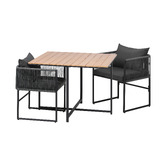 Living Fusion 2 Seater Allegra Outdoor Dining Table &amp; Chair Set
