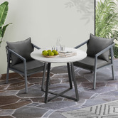 Living Fusion 2 Seater Adeare Sintered Stone Outdoor Dining Set