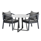 Living Fusion 2 Seater Adeare Sintered Stone Outdoor Dining Set