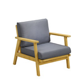 Living Fusion Devi Fir Wood Outdoor Lounge Chair