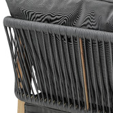 Living Fusion 2 Seater Vasco Tempered Glass Outdoor Bistro Set