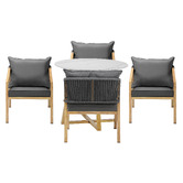 Living Fusion 4 Seater Vasco Sintered Stone Outdoor Dining Set
