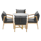 Living Fusion 4 Seater Vasco Sintered Stone Outdoor Dining Set