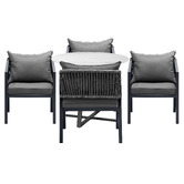 Living Fusion 4 Seater Adeare Sintered Stone Outdoor Dining Set