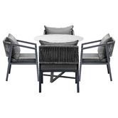 Living Fusion 4 Seater Adeare Sintered Stone Outdoor Dining Set