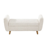 Living Fusion Conner Eucalyptus Wood Storage Ottoman Bench