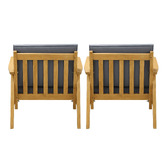 Living Fusion Devi Fir Wood Outdoor Lounge Chairs
