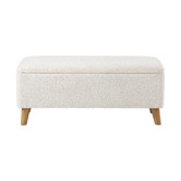 Living Fusion Robin Eucalyptus Wood Storage Ottoman Bench