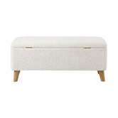 Living Fusion Robin Eucalyptus Wood Storage Ottoman Bench