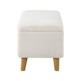 Living Fusion Robin Eucalyptus Wood Storage Ottoman Bench
