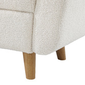 Living Fusion Conner Eucalyptus Wood Storage Ottoman Bench