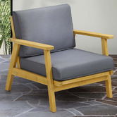 Living Fusion Devi Fir Wood Outdoor Lounge Chair