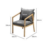 Living Fusion Vasco Steel Outdoor Dining Chairs