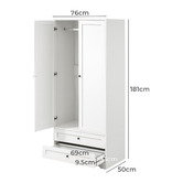 Living Fusion Aurora 2 Drawer 2 Door Wardrobe