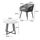 Living Fusion 2 Seater Ponce Outdoor Dining Set