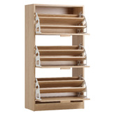 Living Fusion Holly 3 Door Rattan Shoe Cabinet