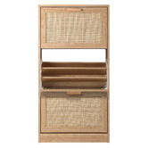 Living Fusion Holly 3 Door Rattan Shoe Cabinet