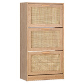 Living Fusion Holly 3 Door Rattan Shoe Cabinet