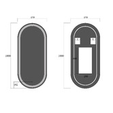 Living Fusion Parson Oval LED Bathroom Mirror