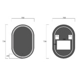 Living Fusion Parson Oval LED Bathroom Mirror