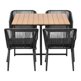 Living Fusion 4 Seater Collins Outdoor Dining Table &amp; Chair Set