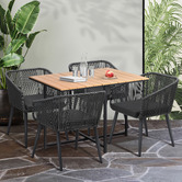 Living Fusion 4 Seater Collins Outdoor Dining Table &amp; Chair Set