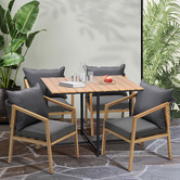 Living Fusion 4 Seater Leonov Outdoor Dining Table &amp; Chair Set
