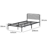 Living Fusion Fleur Steel Bed Frame