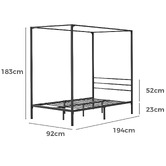 Living Fusion Malone Steel Bed Frame