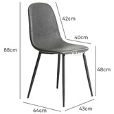 Living Fusion Pearce Faux Leather Dining Chairs