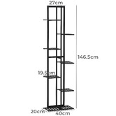 Living Fusion Harris 8 Tier Bamboo Plant Stand