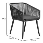 Living Fusion 4 Seater Collins Outdoor Dining Table &amp; Chair Set