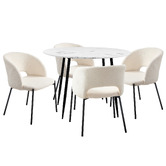Living Fusion 4 Seater Tessa Dining Table &amp; Chair Set