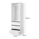 Living Fusion Cassandra 3 Drawer Wardrobe