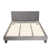Living Fusion Grey Quiton Upholstered Platform Bed