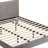 Living Fusion Grey Quiton Upholstered Platform Bed