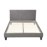 Living Fusion Grey Quiton Upholstered Platform Bed