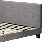 Living Fusion Grey Quiton Upholstered Platform Bed