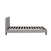 Living Fusion Grey Quiton Upholstered Platform Bed