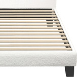 Living Fusion White Quiton Boucle Platform Bed