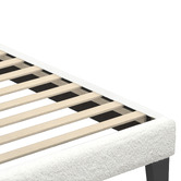 Living Fusion White Quiton Boucle Platform Bed