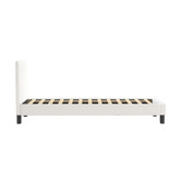 Living Fusion White Quiton Boucle Platform Bed