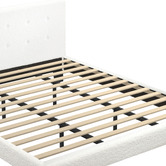 Living Fusion White Quiton Boucle Platform Bed