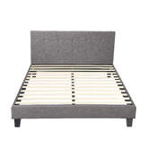 Living Fusion Grey Quiton Upholstered Platform Bed
