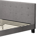 Living Fusion Grey Quiton Upholstered Platform Bed