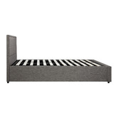 Living Fusion Grey Teo Gas Lift Storage Bed Frame